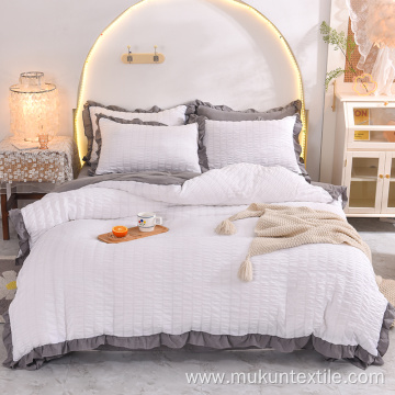 100% cotton Bridal seersucker bedding set